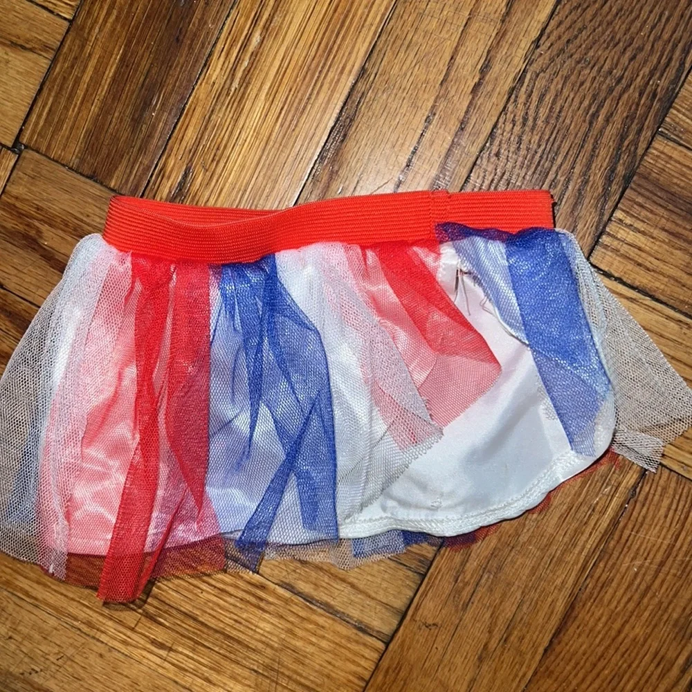 Red white and blue XS-S tutu fits a shihpoo